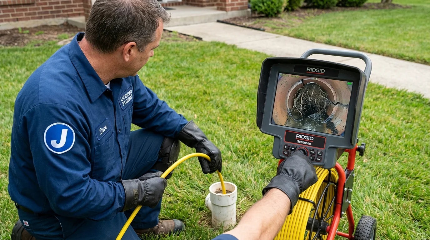Sewer camera inspection being performed by Johns Plumbing LLC in Bemidji